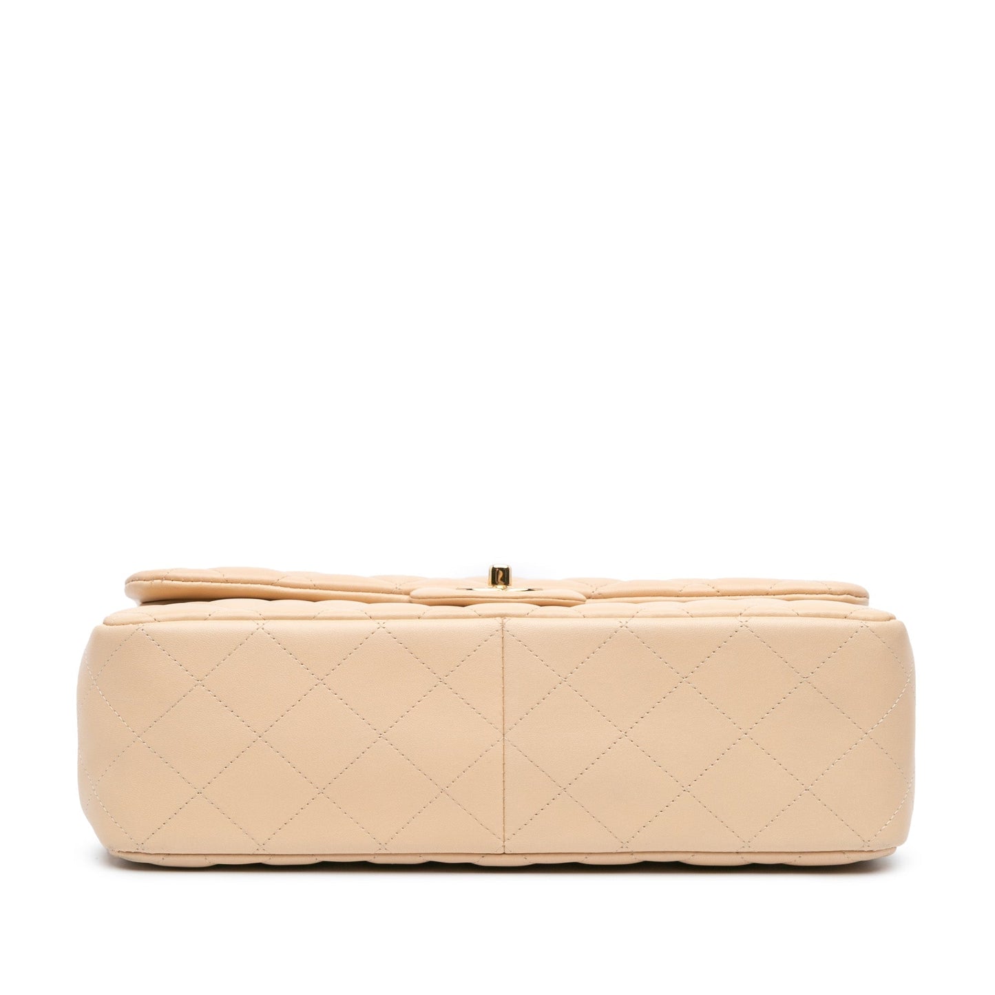 Brown Chanel Jumbo Classic Lambskin Double Flap Shoulder Bag