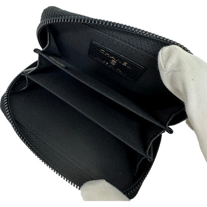 Chanel Caviar Skin Coin Case Black