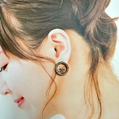 Chanel Coco Mark Rhinestone Earring
