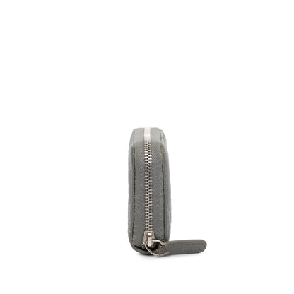 Gray Chanel CC Caviar Zip Coin Pouch