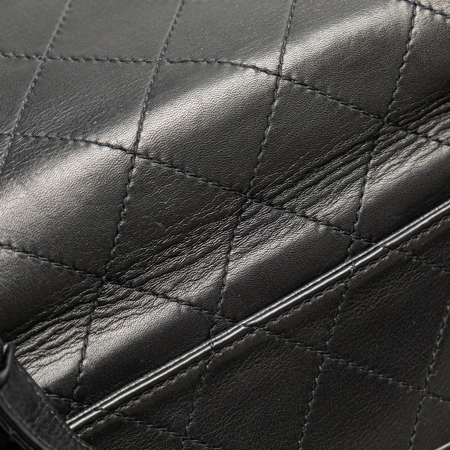 Black Chanel Quilted Lambskin Top Handle Square Flap Handbag