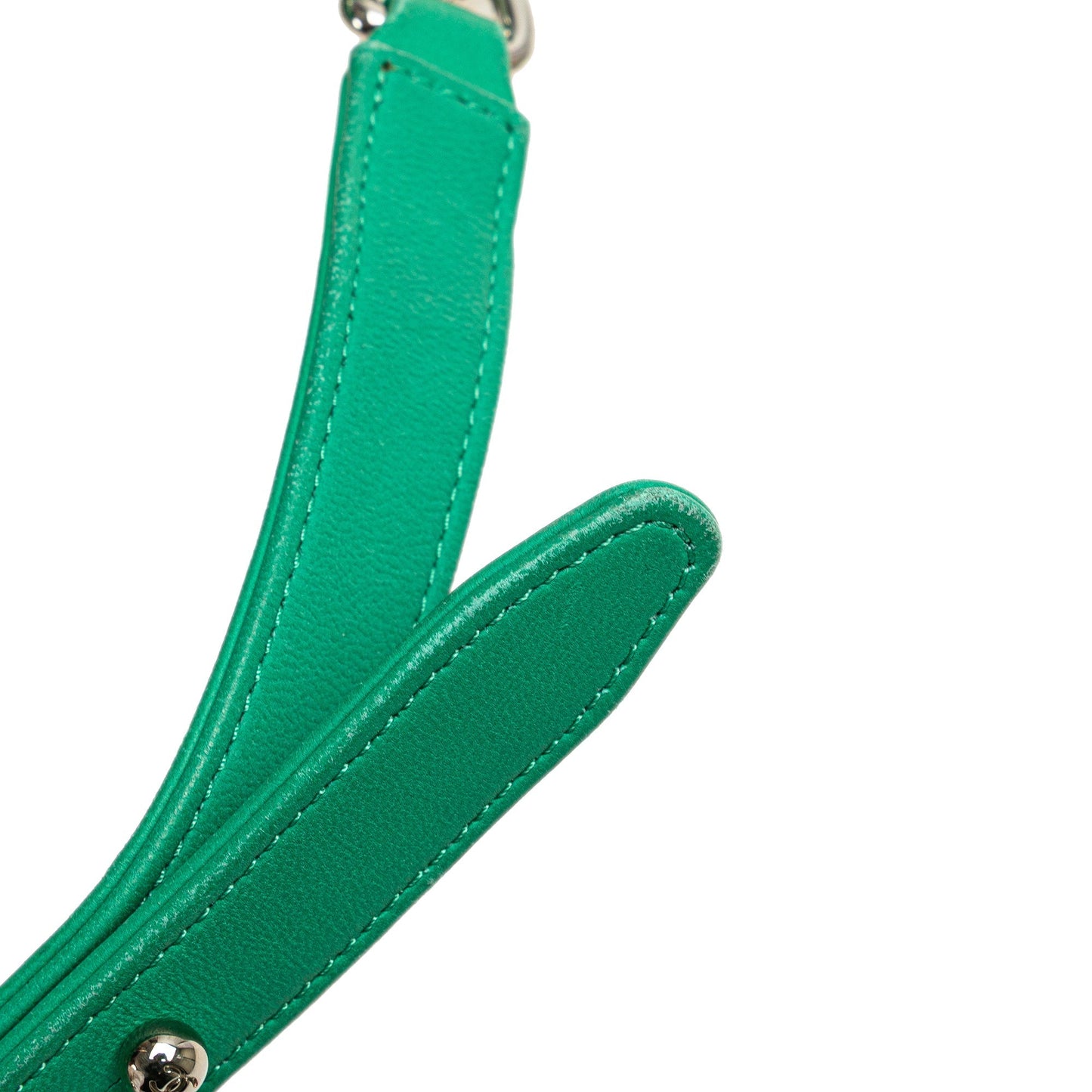 Green Chanel Medium Chevron Lambskin and Iridescent PVC Boy Flap Crossbody Bag
