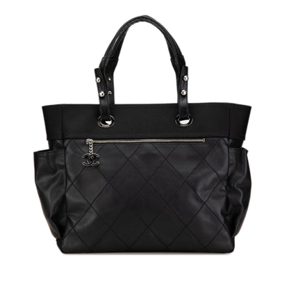 Black Chanel Large Paris Biarritz Tote