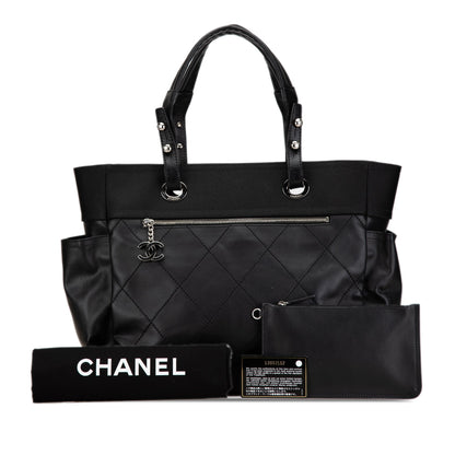 Black Chanel Large Paris Biarritz Tote