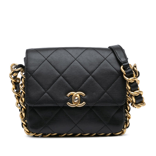Chanel Sac Small Quilted Calfskin Framing Chain Flap