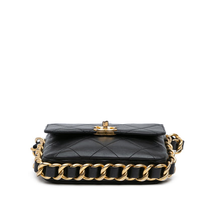 Chanel Sac Small Quilted Calfskin Framing Chain Flap