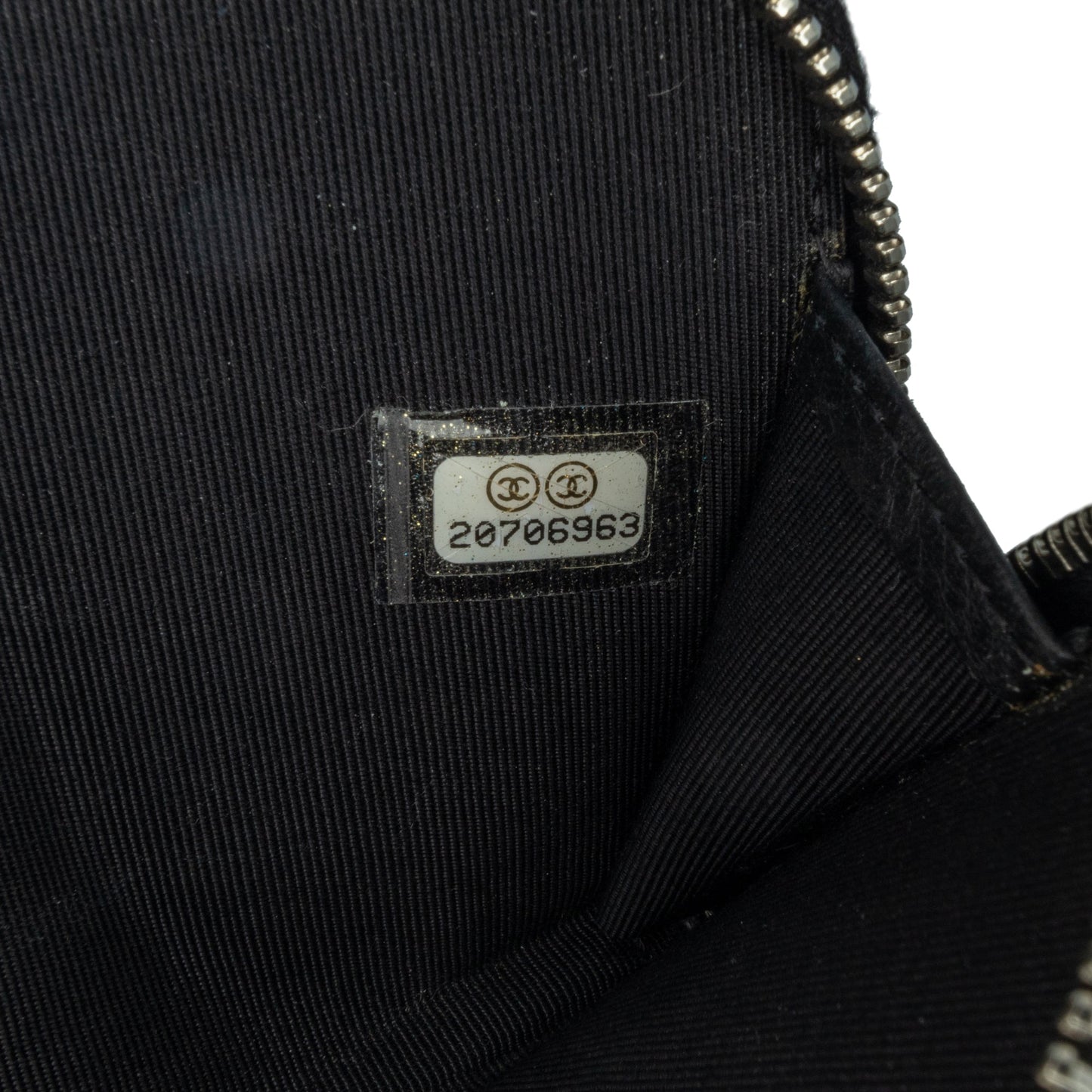 Black Chanel Bull Leather Studded Zip Wallet