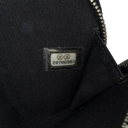Black Chanel Bull Leather Studded Zip Wallet
