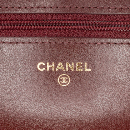 Black Chanel Paris Hamburg Quilted Wool Charms Wallet On Chain Crossbody Bag