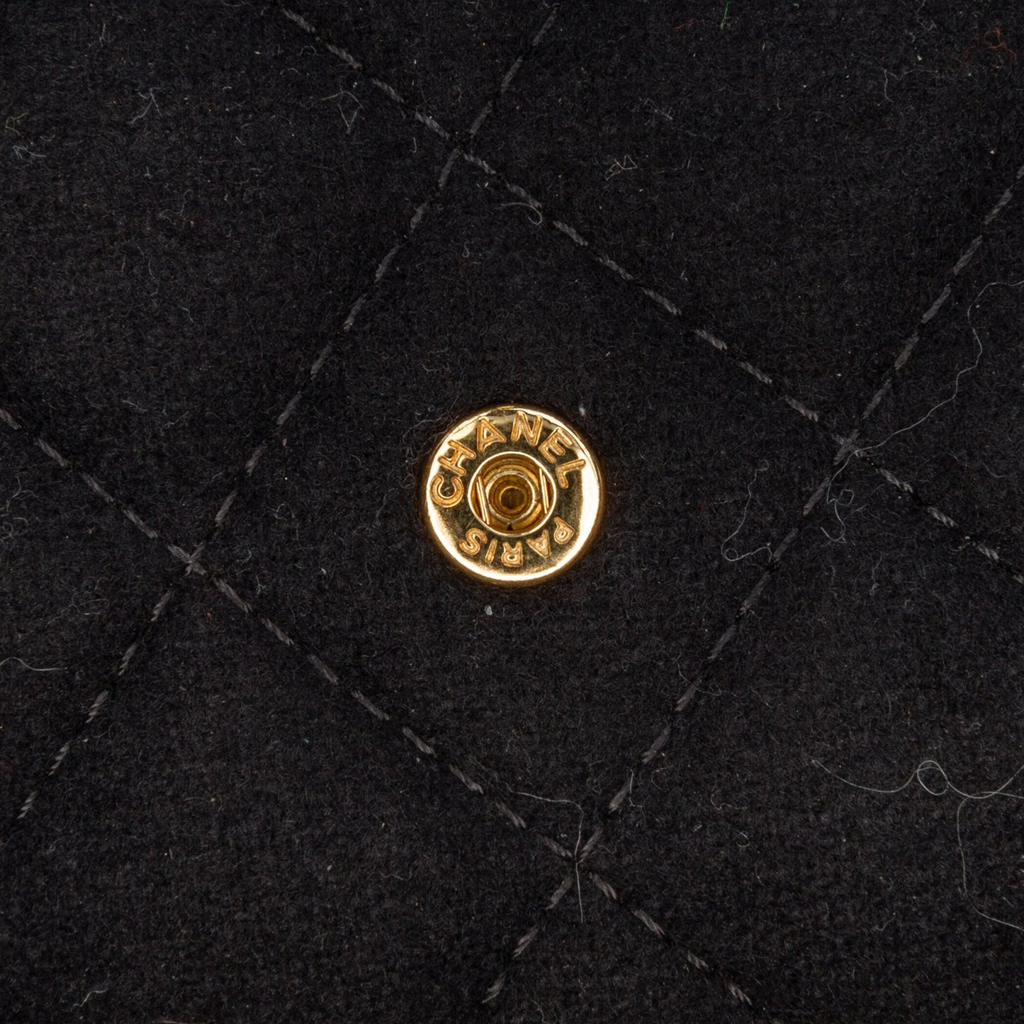 Chanel Sac Paris Hamburg Quilted Wool Charms Wallet On Chain