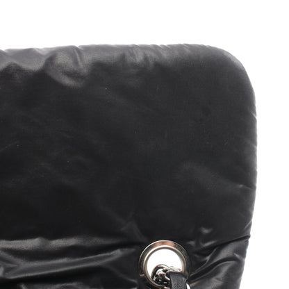 Black Chanel Paris-Byzance Nylon Tweed On Stitch Bubble Accordion Flap Shoulder Bag