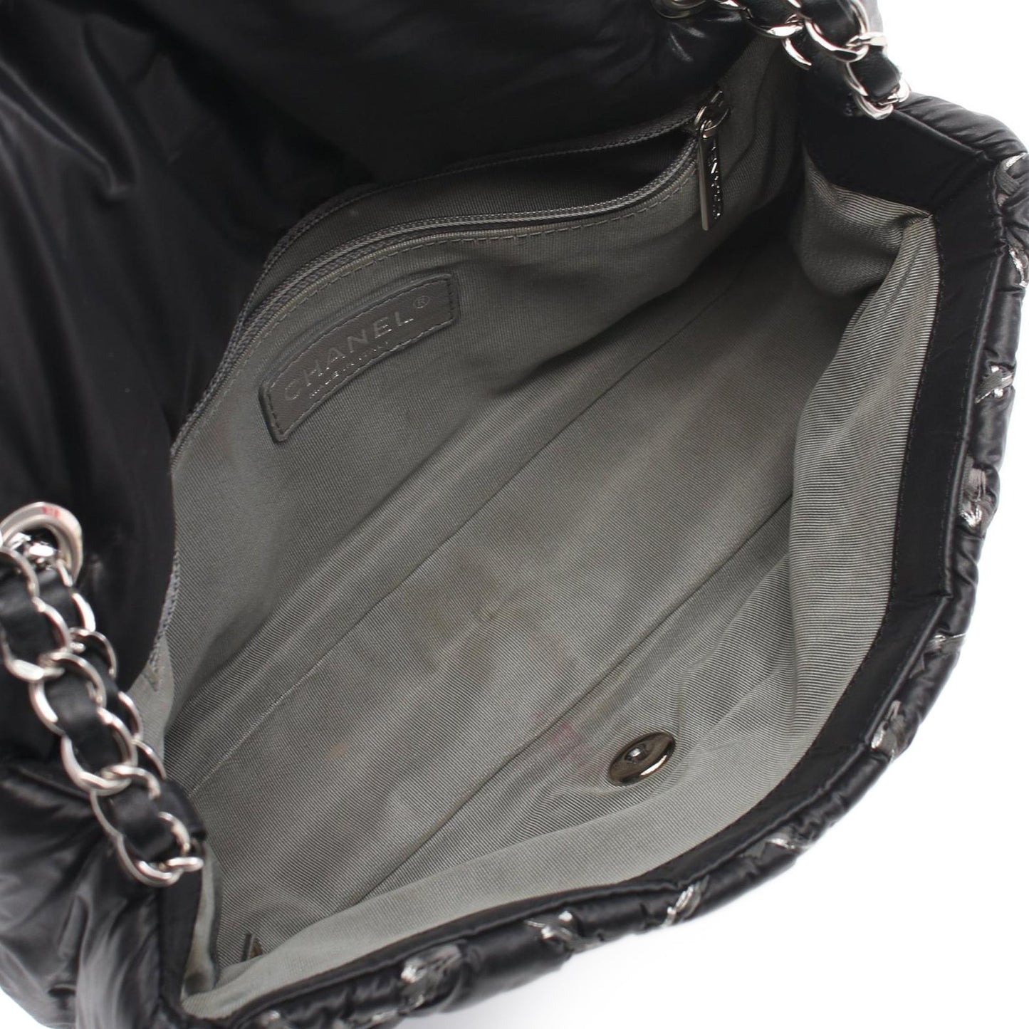 Black Chanel Paris-Byzance Nylon Tweed On Stitch Bubble Accordion Flap Shoulder Bag