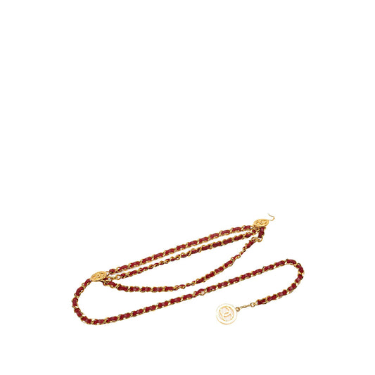 Gold Chanel Gold Plated CC Chain Link Belt