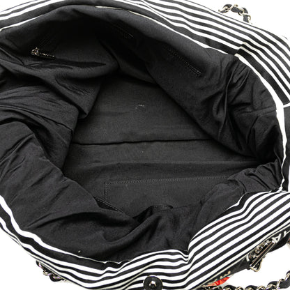 Black Chanel Paris-Venice Canvas Bon Bon Tote