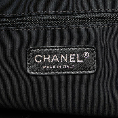 Black Chanel Paris-Venice Canvas Bon Bon Tote
