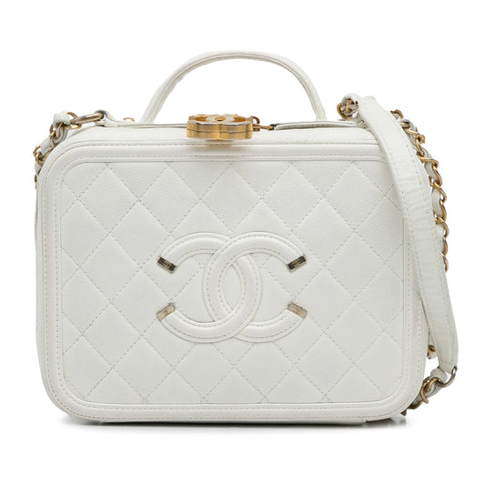 Chanel Sac Medium Caviar Filigree Vanity Case