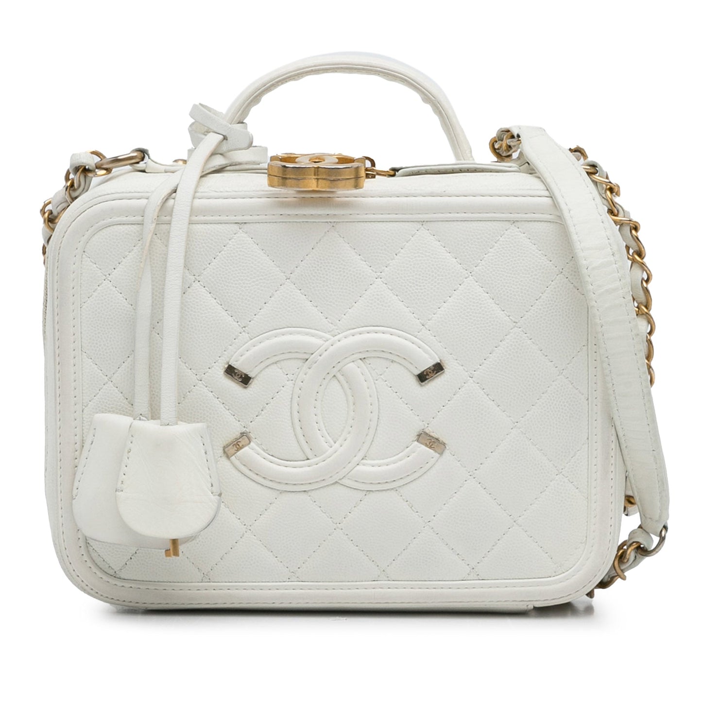 Chanel Sac Medium Caviar Filigree Vanity Case