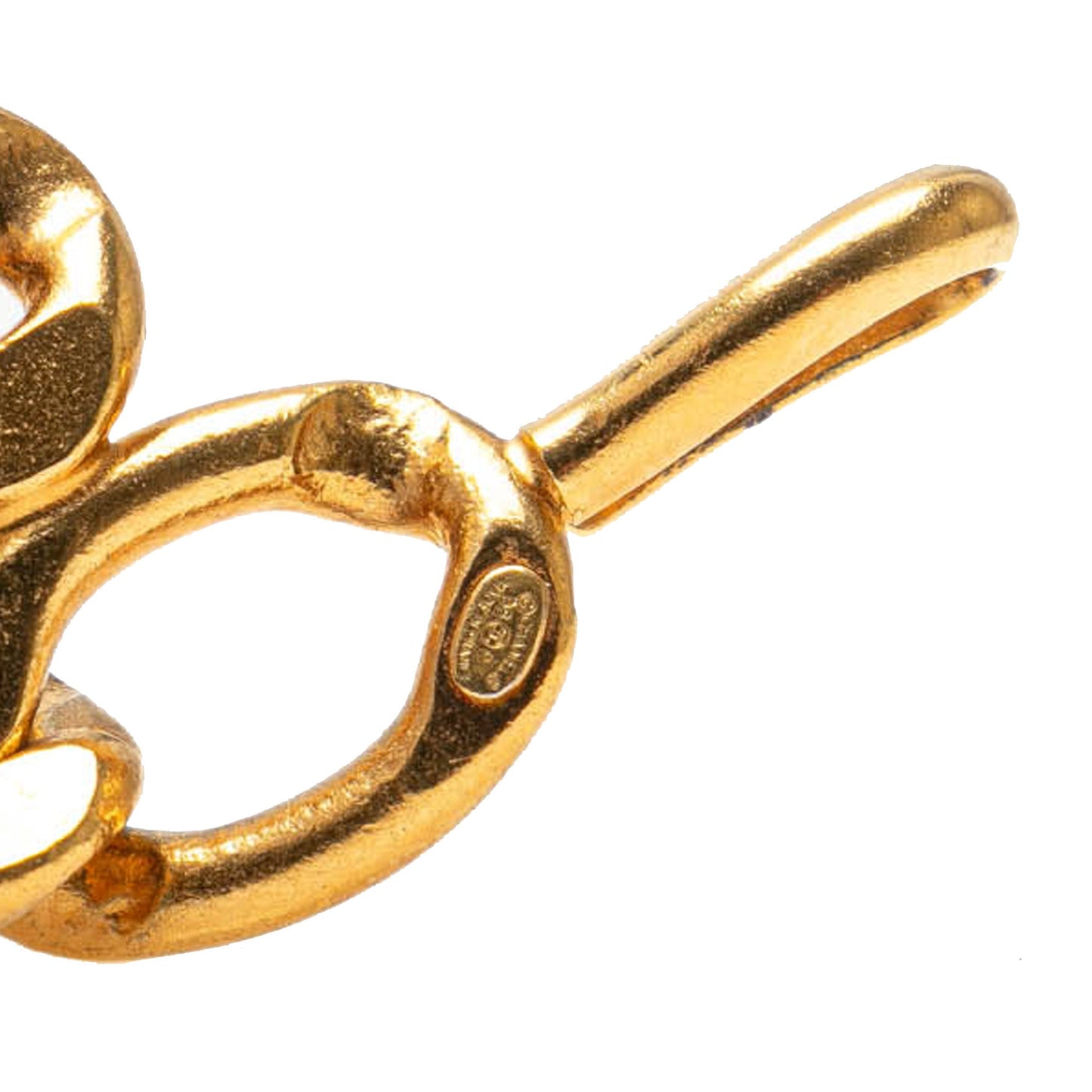 Gold Chanel Gold Plated Iconic Charm Chain Belt