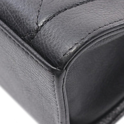 Black Chanel Medium Quilted Calfskin Label Click Flap Satchel