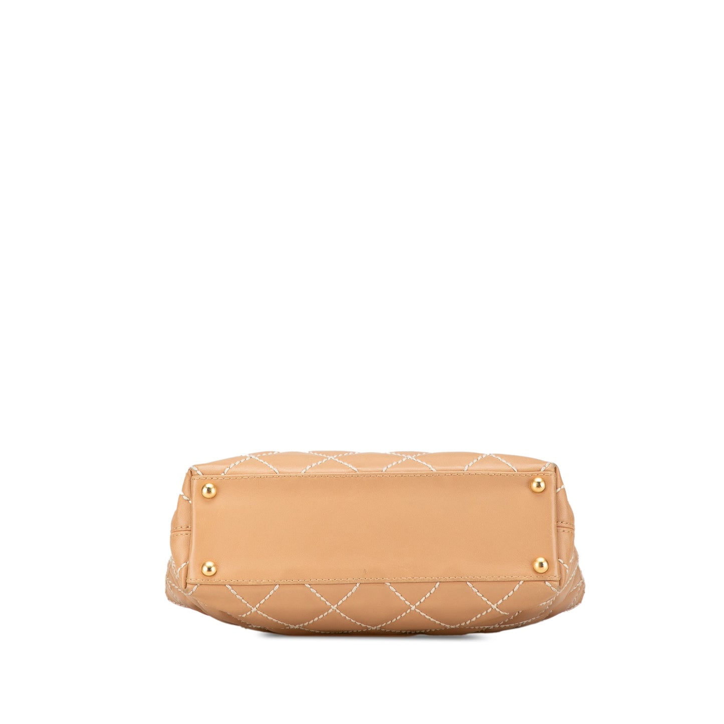 Brown Chanel CC Wild Stitch Calfskin Handbag