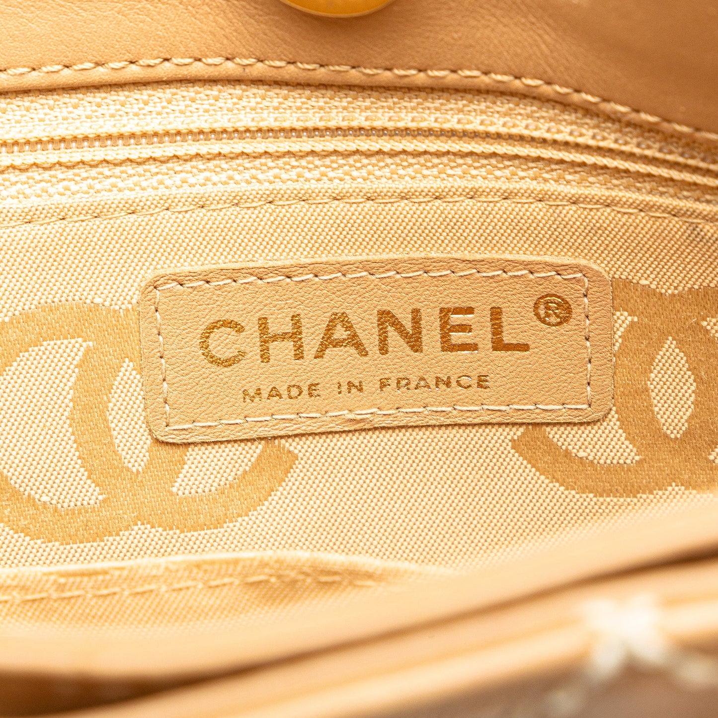 Brown Chanel CC Wild Stitch Calfskin Handbag