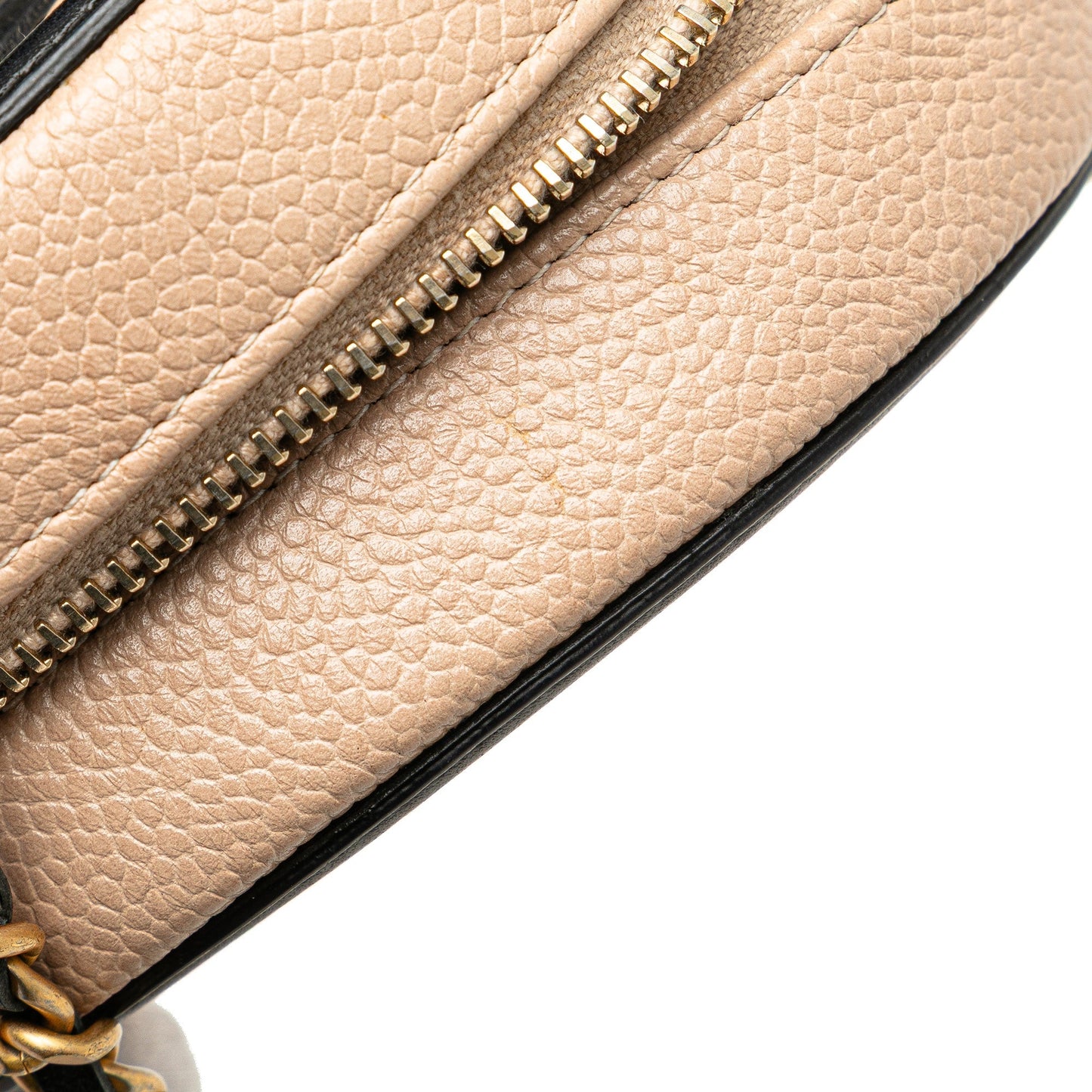 Beige Chanel Caviar CC Filigree Round Crossbody
