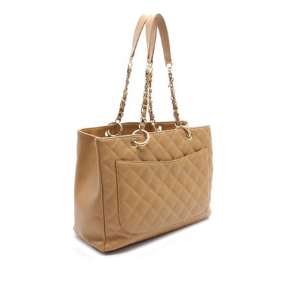 Brown Chanel Caviar Grand Shopping Tote