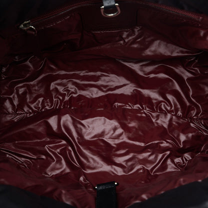 Chanel Coco Black Quilted Nylon Silver
