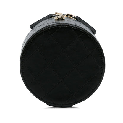 Black Chanel CC Round Vanity Bag