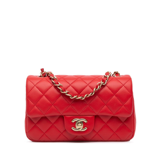 Chanel Sac Mini Rectangular Classic Lambskin Single Flap