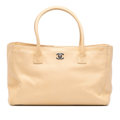Brown Chanel Medium Executive Cerf Tote Satchel