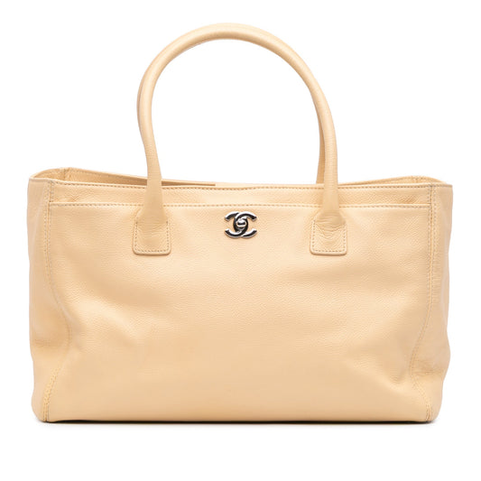 Brown Chanel Medium Executive Cerf Tote Satchel