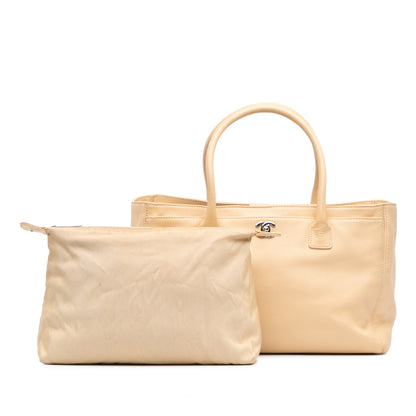 Brown Chanel Medium Executive Cerf Tote Satchel