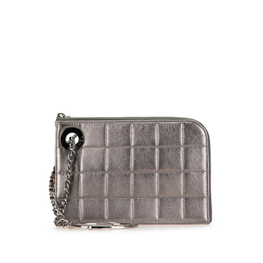 Chanel Sac Chocolate Bar Lambskin Handcuff Wristlet