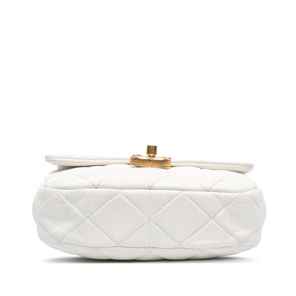 Chanel Sac Mini Quilted Lambskin Lacquered Chain Flap