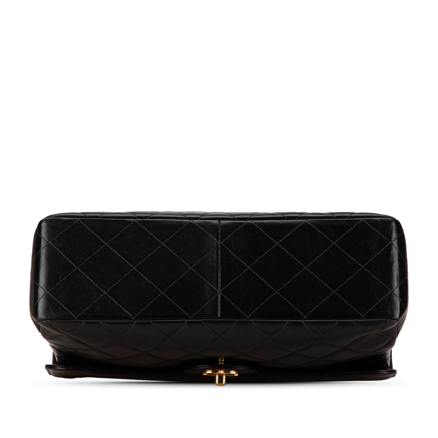 Black Chanel Jumbo Lambskin Double Sided Flap Shoulder Bag