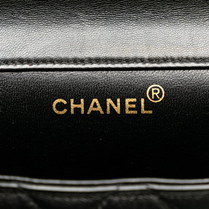 Black Chanel Jumbo Lambskin Double Sided Flap Shoulder Bag