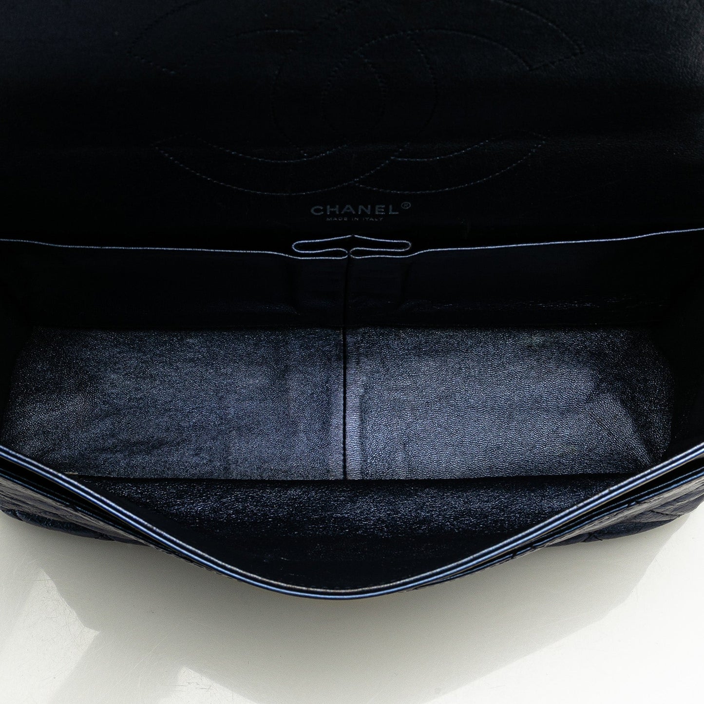 Blue Chanel Reissue 2.55 Aged Metallic Calfskin Flap 226 Shoulder Bag
