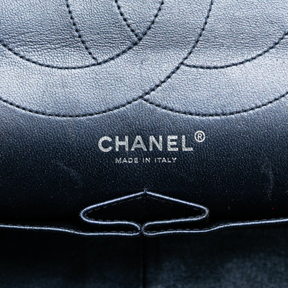 Blue Chanel Reissue 2.55 Aged Metallic Calfskin Flap 226 Shoulder Bag