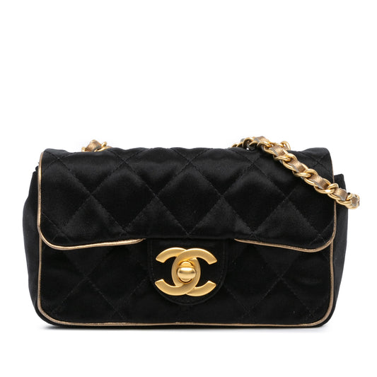 Chanel Sac Extra Mini Quilted Satin Flap
