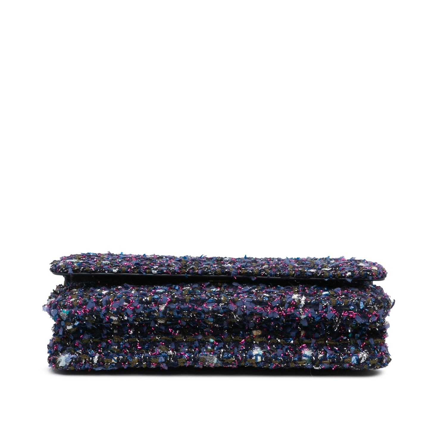 Blue Chanel CC Tweed Charms Wallet On Chain Crossbody Bag