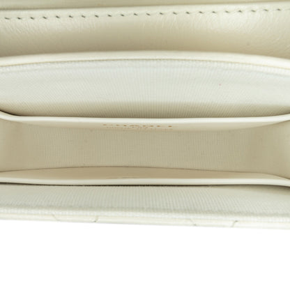 Chanel Sac Mini CC Quilted Aged Calfskin Top Handle Clutch with Chain
