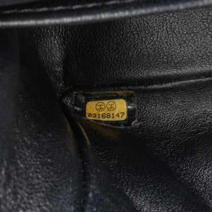 Black Chanel Mini Square Classic Patent Single Flap Crossbody Bag