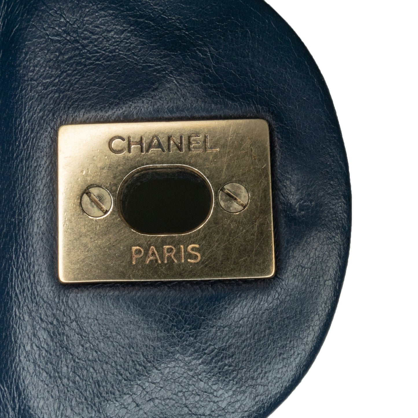 Blue Chanel CC Quilted Lambskin Double Flap Shoulder Bag