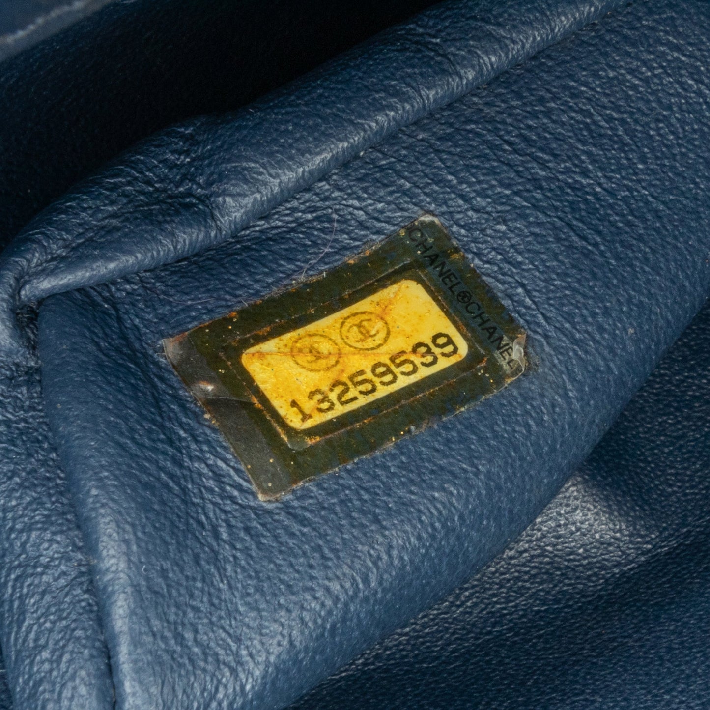 Blue Chanel CC Quilted Lambskin Double Flap Shoulder Bag