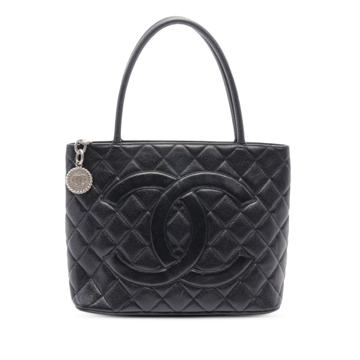 Black Chanel Caviar Medallion Tote
