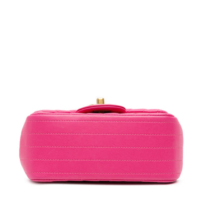 Chanel Sac Mini Square Classic Chevron Lambskin Flap