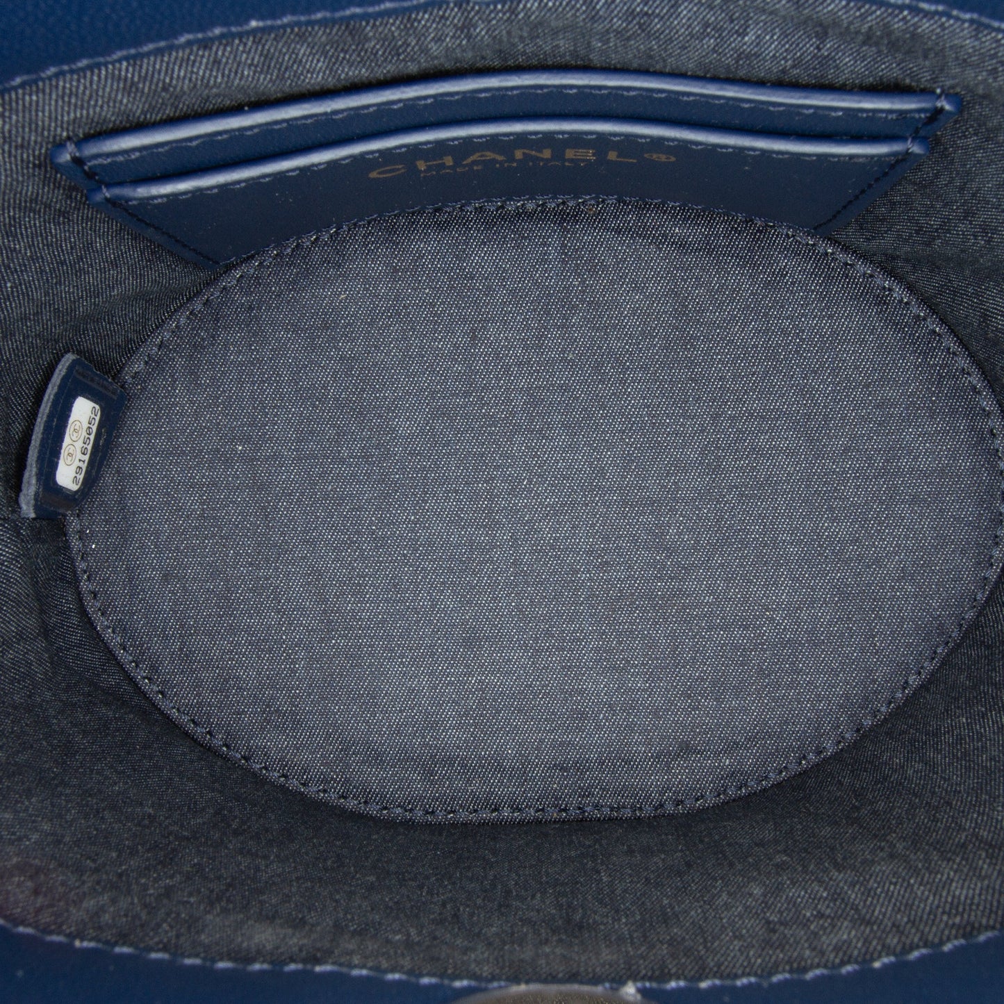 Blue Chanel CC Round Vanity Bag