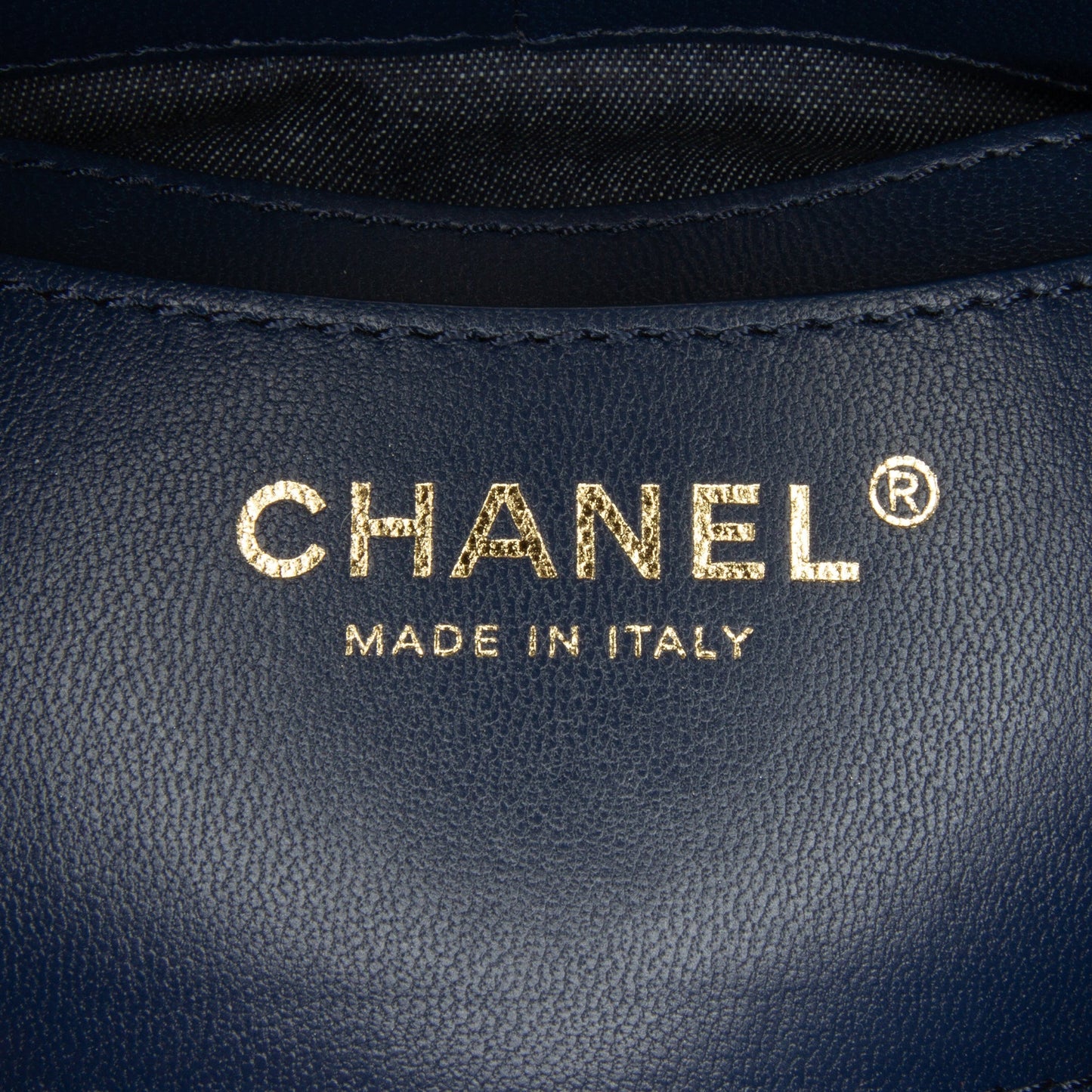Blue Chanel CC Round Vanity Bag