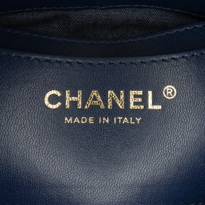 Blue Chanel CC Round Vanity Bag